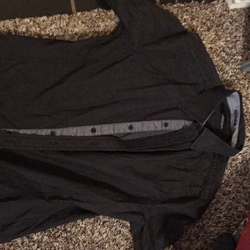 Black long sleeve collared shirt